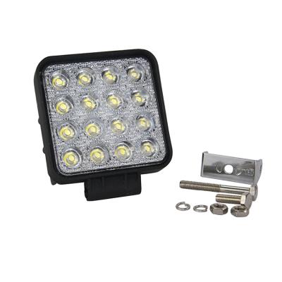 China 9-36 volt dc input square car 48w led work light truck, led worklamp for sale