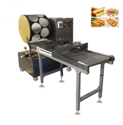 China Fully Automatic Commercial Hotels Spring Roll Production Line Dough Sheet Meat Rolling Machine for sale