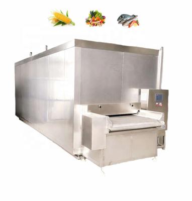 China food & Beverage Factory Vegetables Fruits Tunnel Fluidized Flash Freezer for sale