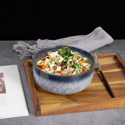 China Luxury Decorative Stackable Noodle Bowl Soup Fruit Salad Porcelain Ethnic Stocked Ceramic Bowl For Dinner for sale