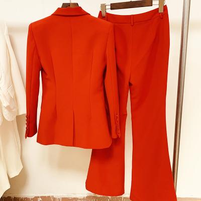 China NOVANCE OLX076 Solid Lady Wear Elastic Pants Women Office Business Wear Suits Breathable Jacket And Coats Blazer Set Women Fashion for sale