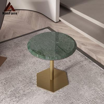 China Customized Loyal Style Coffee Tables Sliver Factory Price High Quality Marble Stainless Steel Side Tables Mini Desk Home Furniture Round for sale