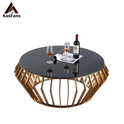 China Customized Scenario Multi Application Coffee Tables High Quality Marble Tea Tables Stainless Steel Low Center Tables Easily Maintained for sale