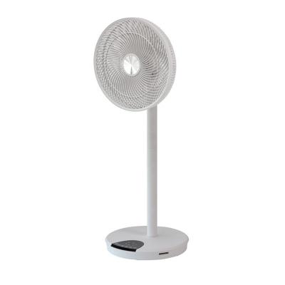 China New Hotel Plastic Pedestal Air Circulator Portable Brushless DC 24v Electric Stand Fan With DC Power Supply for sale