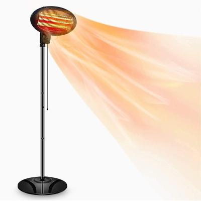 China Electric Outdoor Patio Heater Adjustable Height Quartz Heating Waterproof Heater Floor Standing Outdoor Patio Heater Infrared 530*265*180 for sale