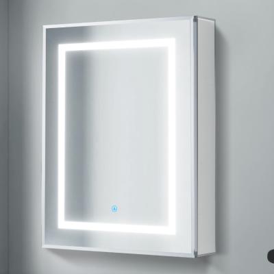 China Modern hot wall mounted cabinet factory sales aluminum medicine cabinet bathroom directly led lighting mirror cabinet for sale