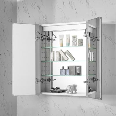 China Modern Hot Selling Wall Recessed Modern Bathroom Medicine Cabinet Interior Wall Mounted Aluminum Bathroom Mirrors Cabinet for sale