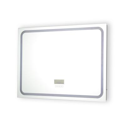 China Bright Modern Digital Bathroom Light Mirror Hotel Customized Height Mirror Wall Mounted Smart Bathroom LED Mirror for sale