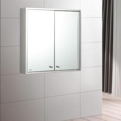 China Modern Mirror Cabinet Stainless Steel Rectangle Bathroom Medicine Storage Cabinet Double Door Wall Mounted Mirror Cabinet for sale