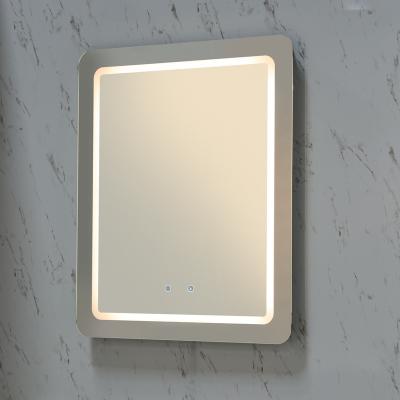 China Hotel Wall Lighted Bathroom LED Mirror Illustrated Wall Lighting Mirror Backlit Rectangle LED Cabinet Bathroom Fog Light Mirror for sale