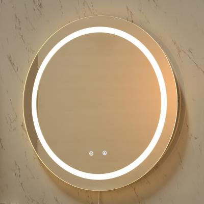 China Touch Digital LED Backlit Fog Light Bathroom Mirror Sliver Bathroom Mirror Lighting LED Smart Mirror for sale