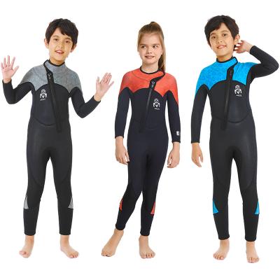 China High Quality 2.5mm Triathlon Freediving Wetsuits Neoprene Surf Diving Suit Child Kids Swimming Wetsuits Unisex Baby Kids for sale