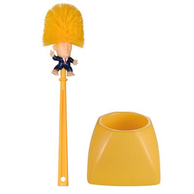 China Novelty Sustainable Bathroom Donald Cleaning Tool With Legs Toilet Brush Toilet Bowl Cleaner Brush for sale