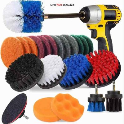 China Portable 23Pieces Power Scrubber Drill Sweep Cleaning Attachments Set With Extend for sale