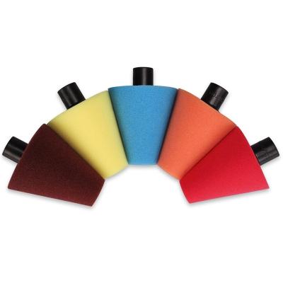 China Portable Car Wheel Sponge Buffing Detail Processing Polishing Cone Sponge With M14 Thread Auto Cleaning Polishing Cone for sale