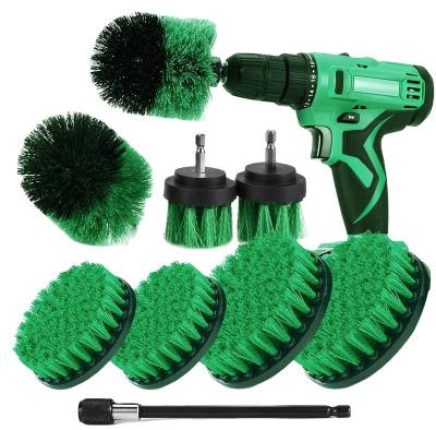 China Portable 9pcs Power Scrubber Sweep Clean For Bathroom Brush Nylon Brush for sale