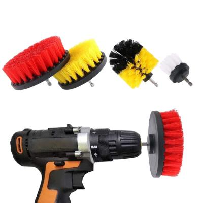 China Durable 4 Pieces Grout Cleaner Power Scrub Brush Attachment Kit Brush for sale