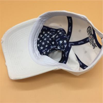 China New JOINT Cotton Hats 6 Panel White Plain Baseball Cap With Small Bag for sale