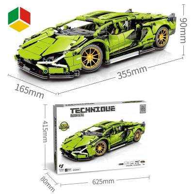 China Hot Sale 2021 RC Hobby QS 2021 Radio Control 2.4G 1/14 Building Block Racing Car Remote Toys 1254pcs For Kids for sale