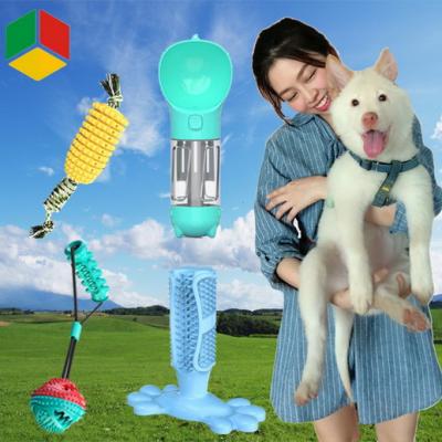 China Hot Selling QS KB 2021 Viable Dog Pet Set With Toothbrush Stick And Corn Chew Toys And Bite Chew Ball And Water Cup For Pet in exterior for sale