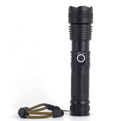 China Outdoor Hunting 26650 18650 Super Bright Tactical Waterproof Zoomable USB Camping Five Modes Charging Led Camping Hiking Flashlight for sale