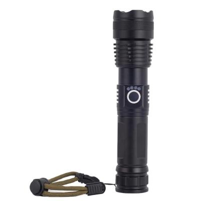 China Outdoor Hunting 26650 18650 Super Bright Tactical Waterproof Zoomable USB Camping Five Modes Charging Led Camping Hiking Flashlight for sale