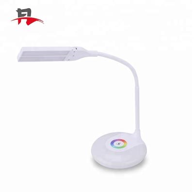 China Led Color Charge Lighting 2 In1 Dimmable 7 Color Dimmable 7 Color USB Rechargeable Eye-care Adjustable Light Book Reading LED Desk Lamp for sale