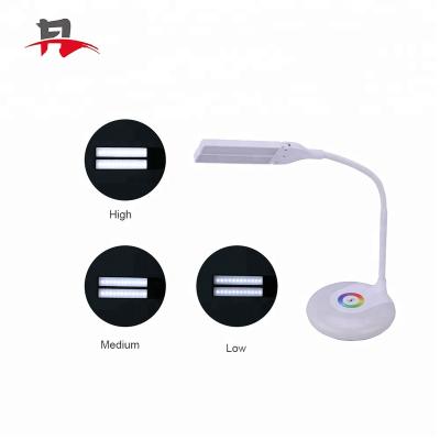 China Led Color Charge Lighting Dimmable 7 Color Adjustable USB Rechargeable 7 Color Light Eye-care Book Reading LED Desk Lamp for sale