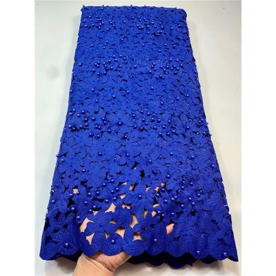 China High quality anti-static cord bead cut lace in switzerland african lace fabric for wedding dress swiss cotton lace fabric 5 yards for sale