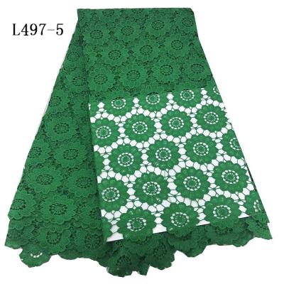 China New Promotion Best Price Lady Dress Nigeria Guipure Cord Viable Material Lace Fabric Best Price Sample for sale