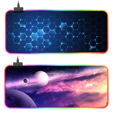 China USB PASSIONATE Led Gaming Mouse Mat RGB Colorful Mouse Pads Non-Slip Mouse Pad for sale