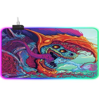 China USB PASSIONATE Colorful Lightweight Luminous Gaming Mouse Pad RGB LED Mouse Mat Non-Slip Mouse Pad DAS8-34 for sale