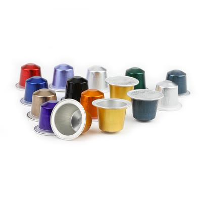 China Nespresso High Quality Microwavable Aluminum Coffee Empty Capsule With Aluminum Lid for sale