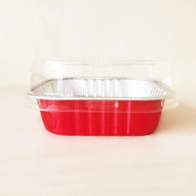 China Disposable 100ML Food Aluminum Foil Packaging Container With Lid For Food for sale