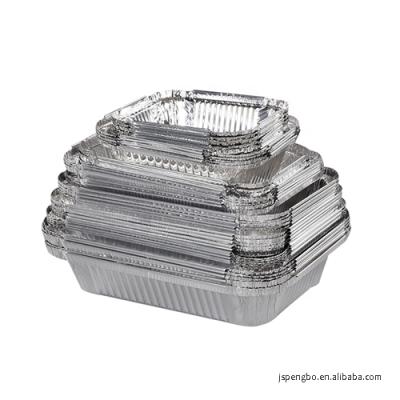 China Food Grade OEM Logo 300-9600ml Eco-friendly Aluminum Foil For Disposable Food Packaging Container Aluminum Foil Tray for sale