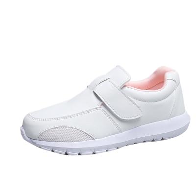 China Anti-Smell Cheap Fashion Customized White Canvas Insole Ladies Size 35-40 Upper PU Casual Flat Shoes for sale