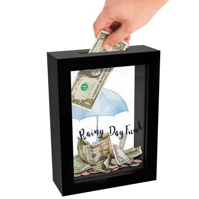 China Creative Product Money Bank Shadow Box Money Bank Coin Saving Box For Travel Vacation Honeymoon Graduation Travel Relief Fund for sale