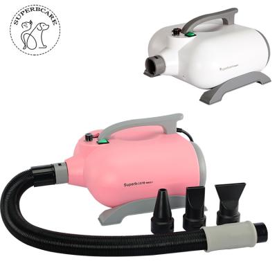 China Viable Dog Dryer, 3.8HP/3000W Stepless Speed ​​Dog Hair Force Blaster Dryer with Heat, Pet Grooming Blower, with Spring Hose for sale