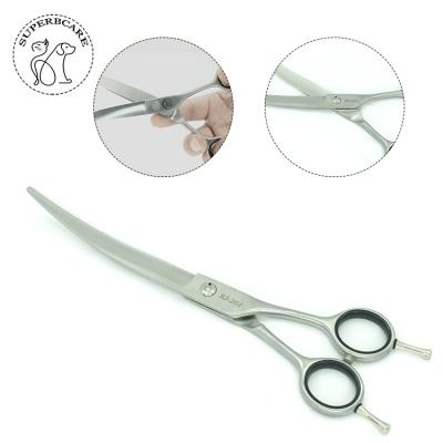 China Durable Pet Salon Dog Hair Grooming Scissors Curved Shears Tool Kit for sale