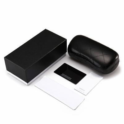 China Glass Storage Sunglasses Box Luxury Custom Logo Sunglass Glasses Case for sale