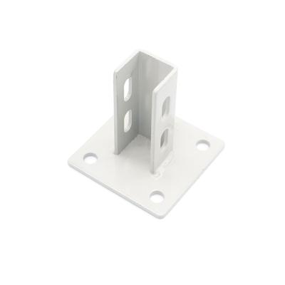 China 2020 Square Foot Aluminum Low Barrier Support Connector Profile Fixed Foot for sale