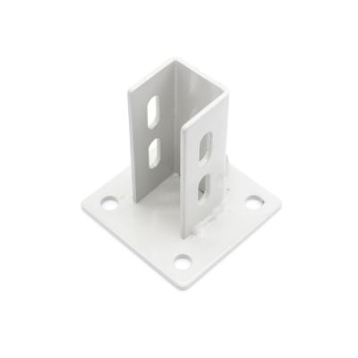 China High Quality 2525 Aluminum Profile Carbon Steel Floor Mount Base Plates For Aluminum Profiles Frame Fence Accessories for sale