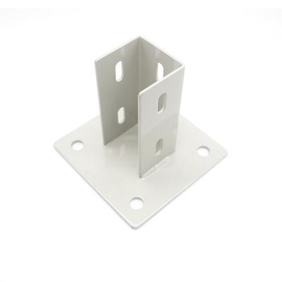 China Aluminum Gray 5050 Steel Profile Floor Mount Base Plate For T Slot Aluminum Profile for sale