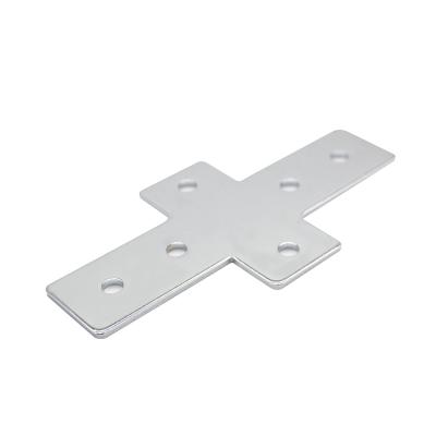 China Silver Durable Aluminum Connecting Plate 4040 Steel Aluminum Connecting Plate Cross Shape Manufacturers for sale