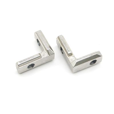 China Inner Bracket L Shape Bracket Zinc Alloy Connector Inner Bracket For 45 Slot 10 Aluminum Profile for sale