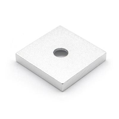 China Decorations Aluminum End Cap Plate In Silver Color For Industrial 30 Series Aluminum Profile Assembly Line for sale