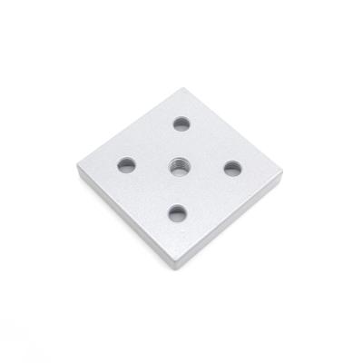 China Shoe Foot Caster Caster Riser Baseplate Aluminum Alloy End Plate Connector For Aluminum Profile 8080 M12 Painting for sale