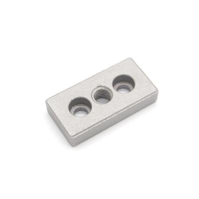 China Shoe Foot Caster Caster Mounting Base Plate Connection Fasteners Aluminum Profile Fittings End Connector 3060-M12 for sale