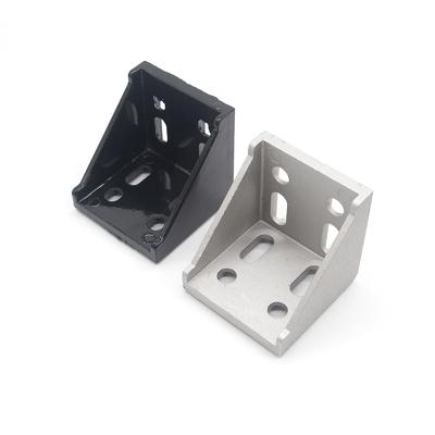 China door & Window die cast aluminum profile bracket 60x60 with matching bolt nut gasket for t slot profile for sale