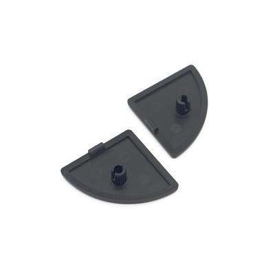 China Aluminum Profile Plastic Pipe Black End Cap Cover For 40R Aluminum Extrusion for sale